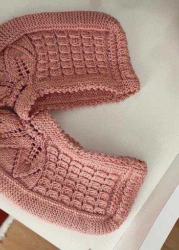 Pembe Mini Örgü patij - Görsel 2