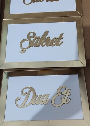 Sabret şükret dua et 6 lı tablo seti