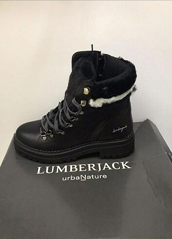 Kadın orijinal bot Lumberjack siyah kaymaz su geçirmez 