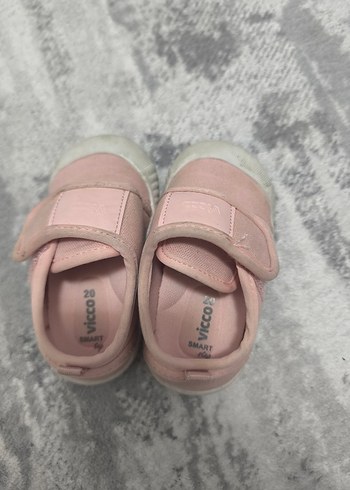 Kız Çocuk Pembe Cırt Cırtlı Spor Ayakkabı - Görsel 3