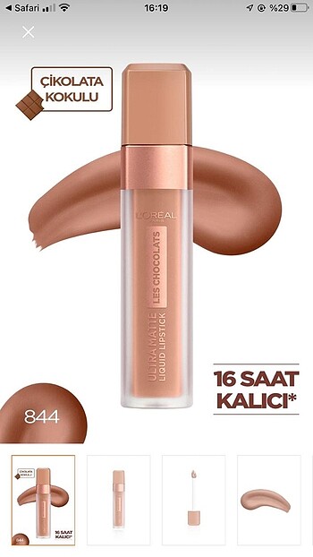 Loreal Paris les chocolats ruj kalıcı mat 844 numara