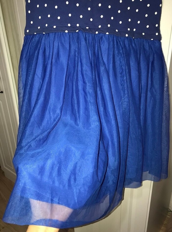 Kız Çocuk mavi Kısa Kollu Elbise - Görsel 3