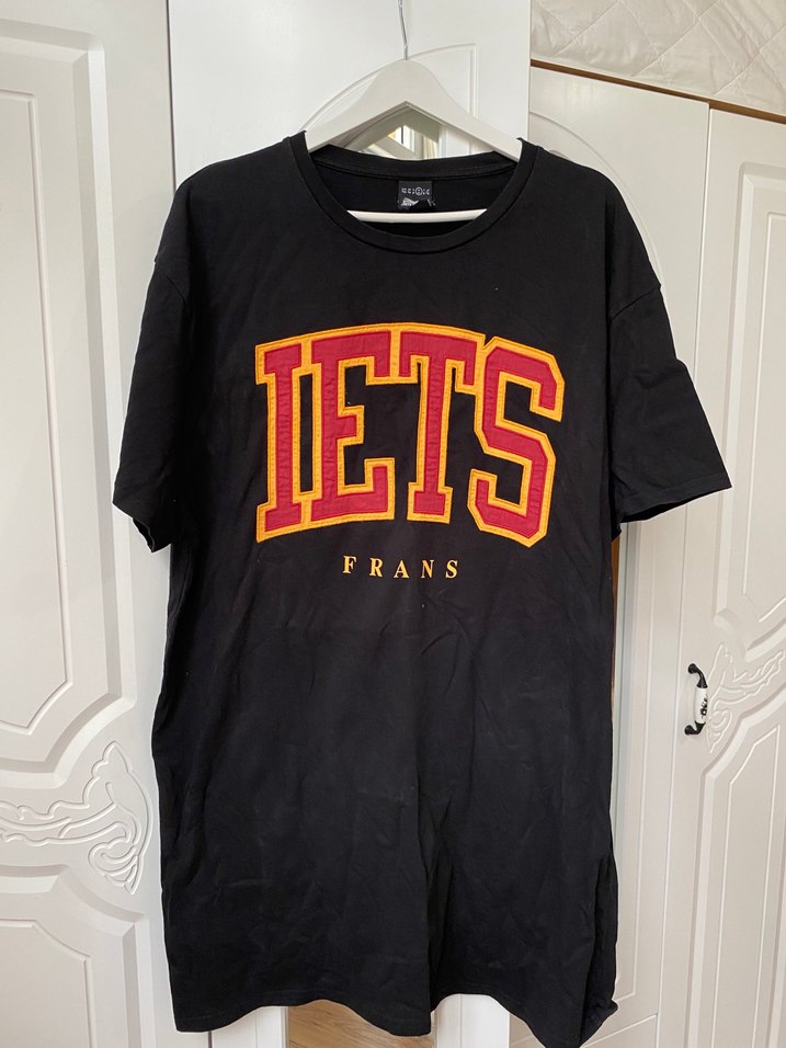 Siyah Baskılı ünisex uzun Tişört - Görsel 2