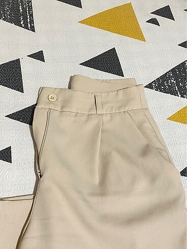 Ekru kumaş pantolon - Görsel 7