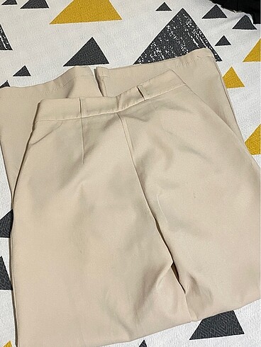 Ekru kumaş pantolon - Görsel 8
