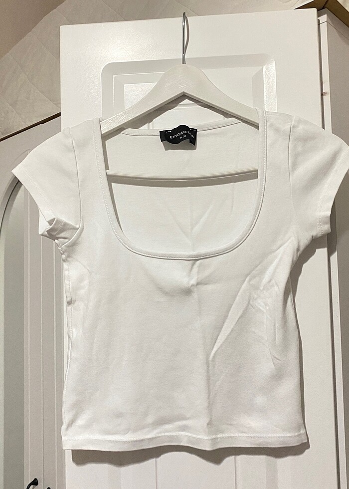 Kare yaka bluz önü açık bluz - Görsel 2