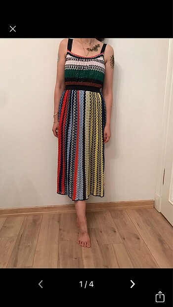 m Beden Missoni Askılı Elbise