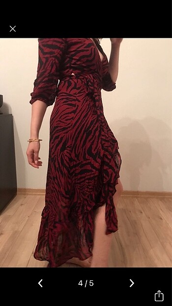 38 Beden bordo Renk Ba&sh Elbise