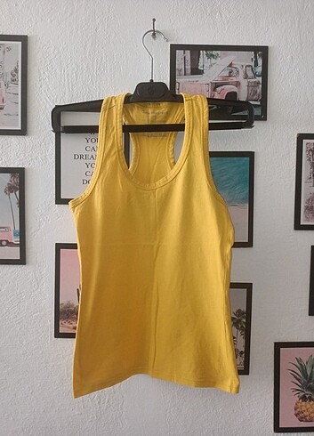 Kadın Sarı Askılı Atlet Bluz Calvin Klein 