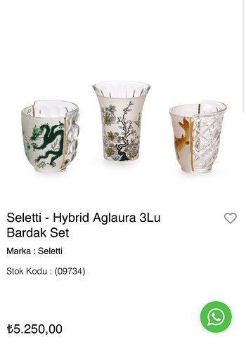 Seletti Hybrid Aglaura 3'lü Bardak Seti