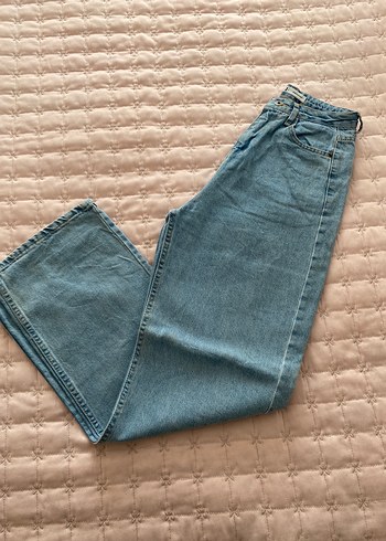 Zara Acik Mavi Rahat Kesim Denim Jean