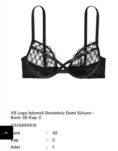 Victoria's Secret Logo Sütyen (32C-70C)