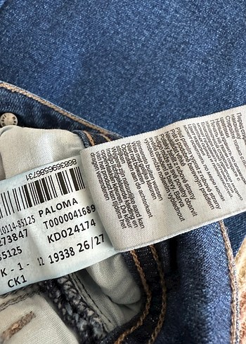 27 Beden lacivert Renk Mavi Wide Leg Jean