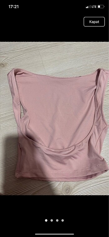 berakha sırtı açık pembe crop