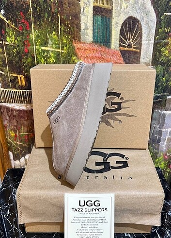 diğer Beden Orjinal deri UGG tazz slipers= vizyon beyaz