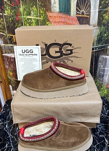 universal Beden camel Renk Orjinal deri Ugg tazz slippers tütün