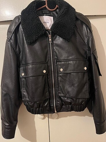 Bershka deri ceket M beden