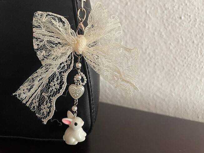  Beden Coquette bunny çanta charmı anahtarlık