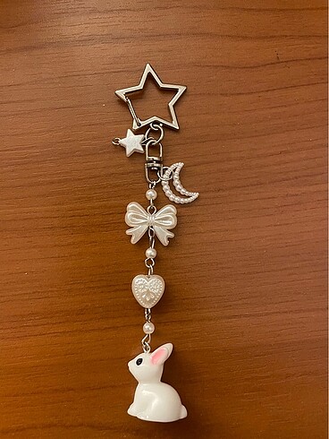Moon and star rabbit anahtarlık