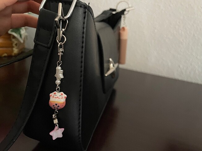 Beden pembe Renk Coquette pembe şans kedisi charm