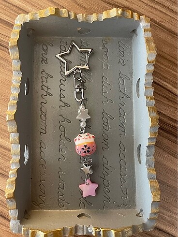 Hello Kitty Coquette pembe şans kedisi charm