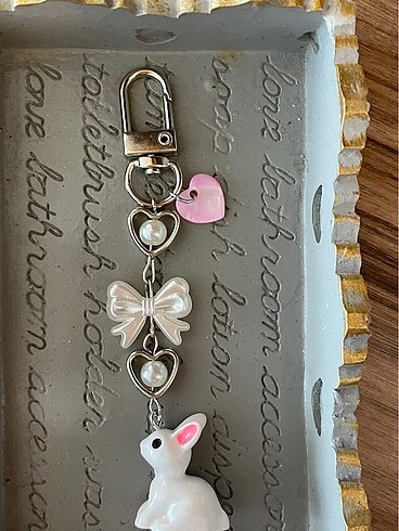 Coquette tavşan charm anahtarlık