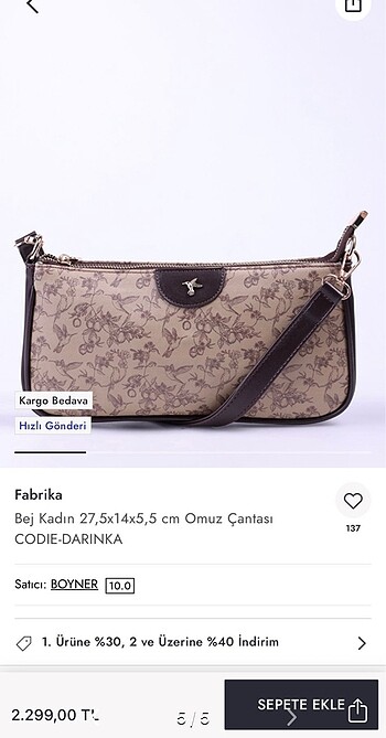 Beden Coquette baget çanta