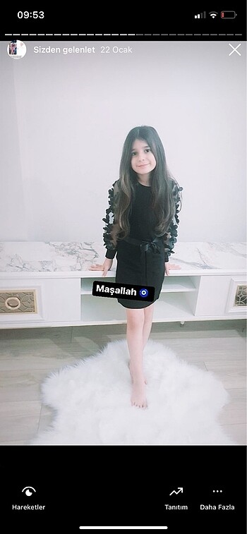 Kız çocuk siyah elbise