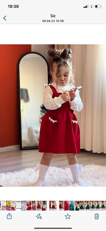 Kız çocuk salopet etekli takım
