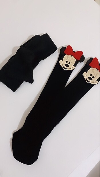 Kız çocuk çorap ve bandana takımı