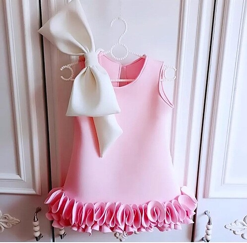 Kız çocuk pembe abiye elbise