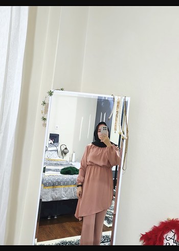 Pembe Bağlama Desenli Uzun Kollu Kadın Pijama Takımı - Görsel 2