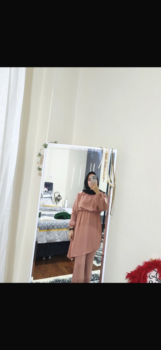 Pembe Bağlama Desenli Uzun Kollu Kadın Pijama Takımı - Görsel 2