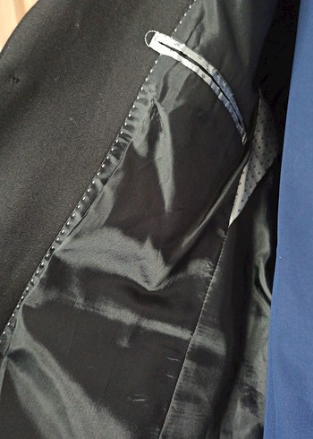 Düğmeli Siyah Erkek Takım Elbise Ceket - Görsel 3