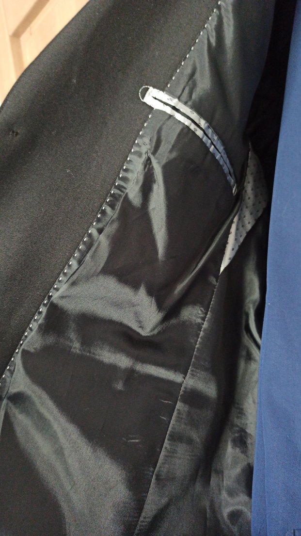 Düğmeli Siyah Erkek Takım Elbise Ceket - Görsel 3