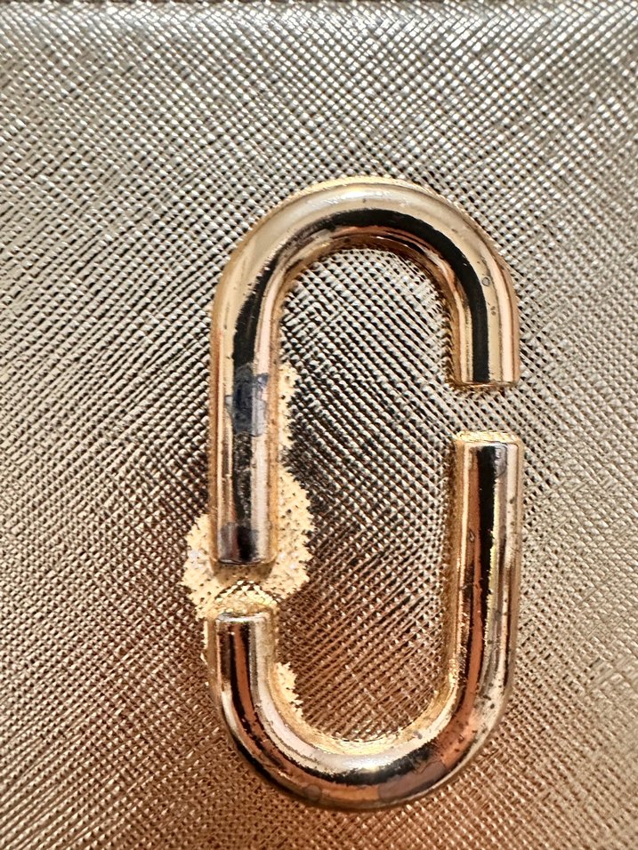 Altın Renkli uzun askı Detaylı Deri Çanta - Görsel 5