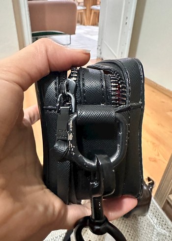 Siyah Deri Kadın Çapraz Çanta - Görsel 5