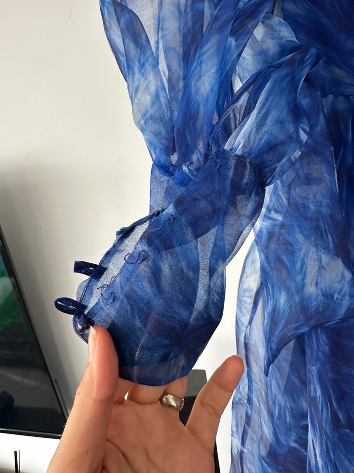 Mavi Bohem Uzun Abiye Elbise - Görsel 5