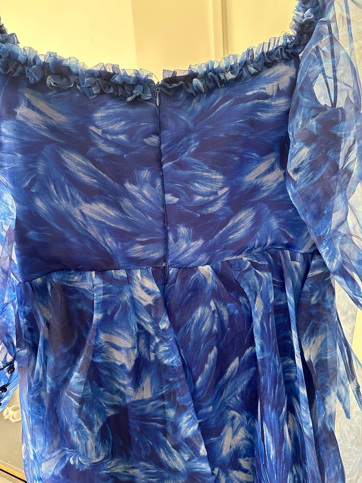 Mavi Bohem Uzun Abiye Elbise - Görsel 3