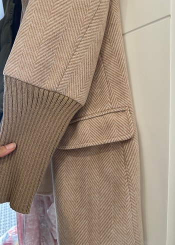 Bej Midi Kadın Yün Palto - Görsel 4