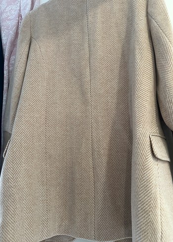 Bej Midi Kadın Yün Palto - Görsel 5