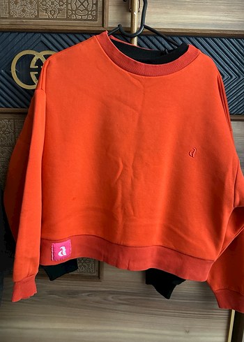 Nar çiçeği  Oversize Kadın Sweatshirt - Görsel 2