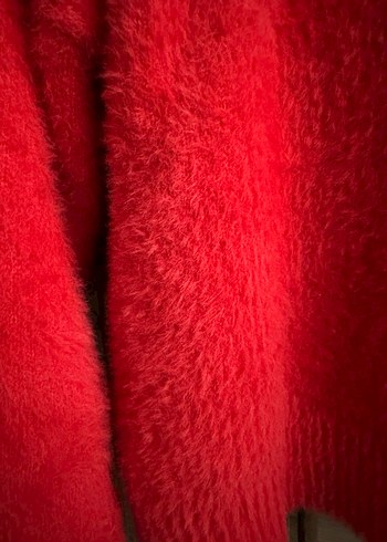 Kırmızı Kadın Örgü Kazak - Görsel 3