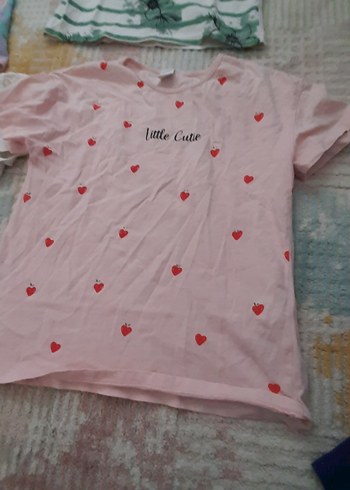 Kızlar için pastel bağlama desenli kısa kollu tişört - Görsel 3