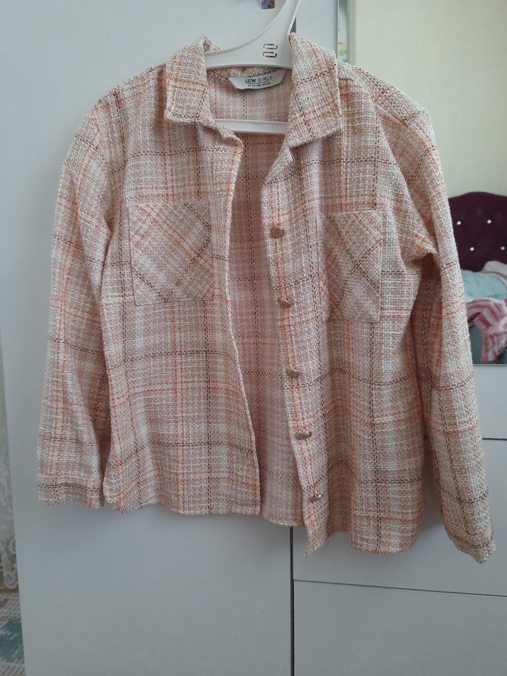 Bej genç tarz Düğmeli Uzun Kollu Gömlek - Görsel 4