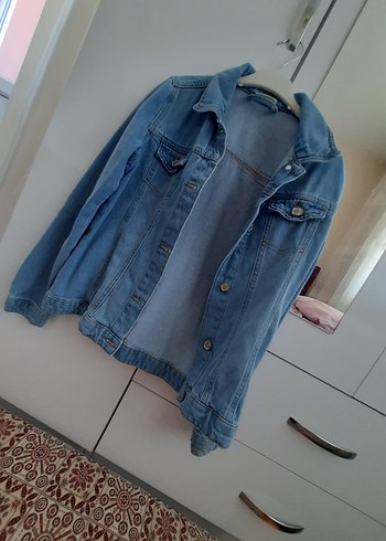 Mavi Düğmeli Denim Ceket - Görsel 8