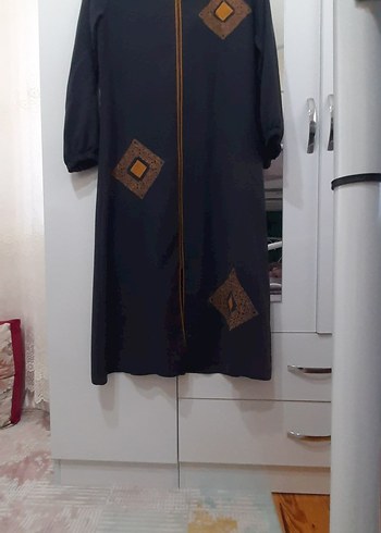 Nakışlı Lacivert Kadın Uzun Kap - Görsel 2