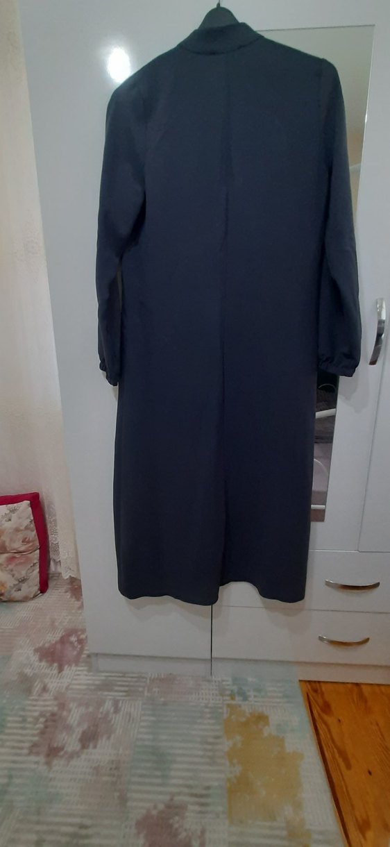 Nakışlı Lacivert Kadın Uzun Kap - Görsel 5