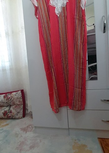 Nakışlı Renkli Bohem Uzun Elbise - Görsel 4