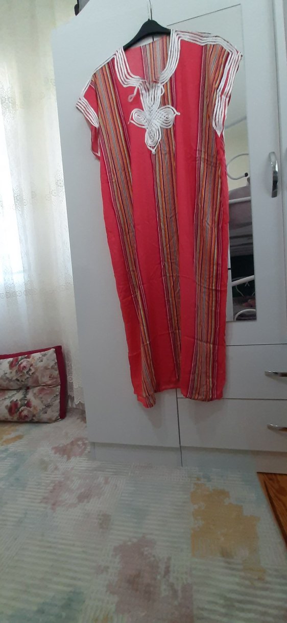 Nakışlı Renkli Bohem Uzun Elbise - Görsel 4